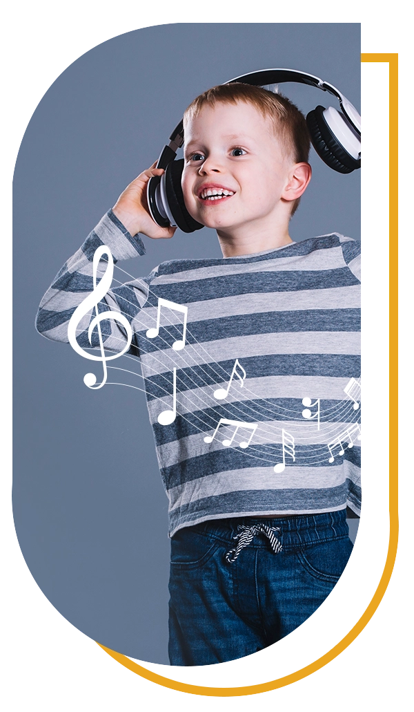 Child with headphones
